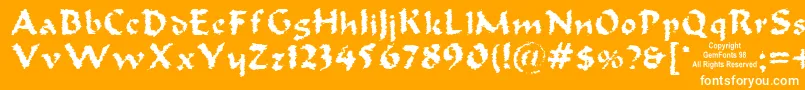 Old Oak Font – White Fonts on Orange Background