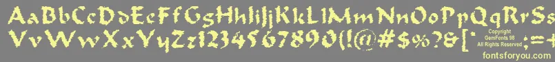 Old Oak Font – Yellow Fonts on Gray Background