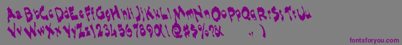Шрифт Shlophappyremix – фиолетовые шрифты на сером фоне
