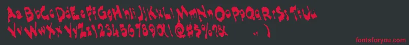 Shlophappyremix Font – Red Fonts on Black Background