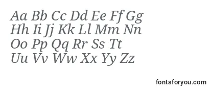 Überblick über die Schriftart Droidserif Italic