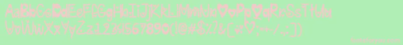 IFoundMyValentineHeartedOtf Font – Pink Fonts on Green Background