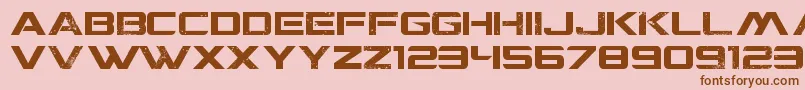 CgfLocustResistance Font – Brown Fonts on Pink Background
