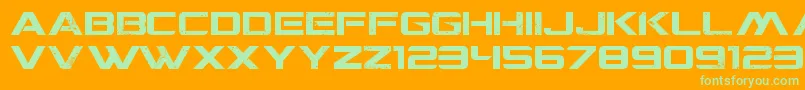 CgfLocustResistance Font – Green Fonts on Orange Background