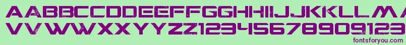CgfLocustResistance Font – Purple Fonts on Green Background
