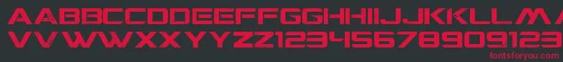 CgfLocustResistance Font – Red Fonts on Black Background