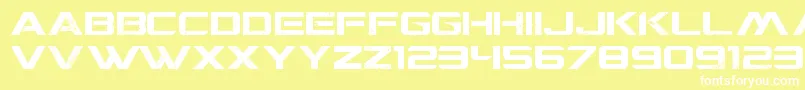 CgfLocustResistance Font – White Fonts on Yellow Background