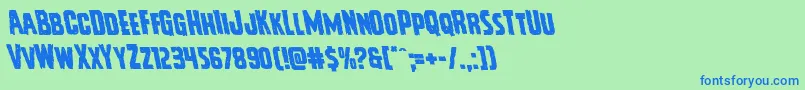 Шрифт Vicioushungerleft – синие шрифты на зелёном фоне