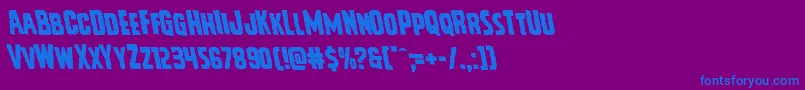 Шрифт Vicioushungerleft – синие шрифты на фиолетовом фоне
