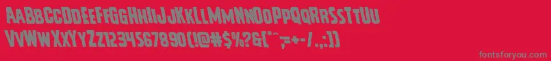 Vicioushungerleft Font – Gray Fonts on Red Background