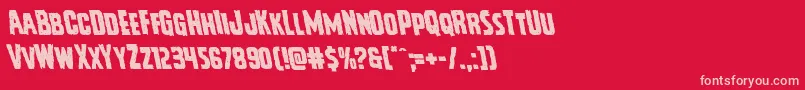 Vicioushungerleft Font – Pink Fonts on Red Background