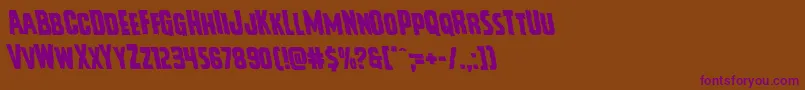 Vicioushungerleft Font – Purple Fonts on Brown Background