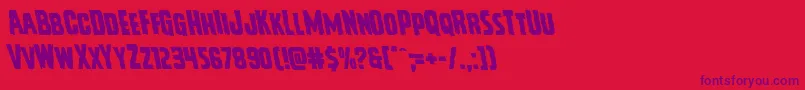 Vicioushungerleft Font – Purple Fonts on Red Background