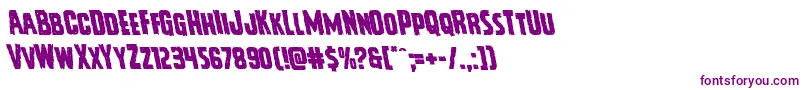 Vicioushungerleft Font – Purple Fonts on White Background