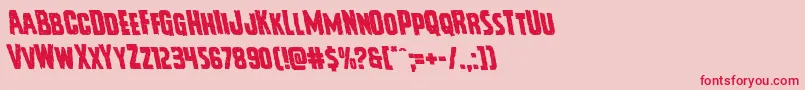 Vicioushungerleft Font – Red Fonts on Pink Background