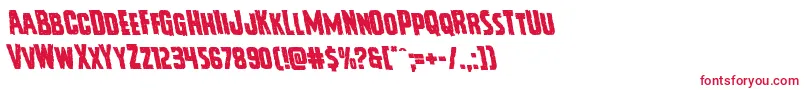 Vicioushungerleft Font – Red Fonts on White Background
