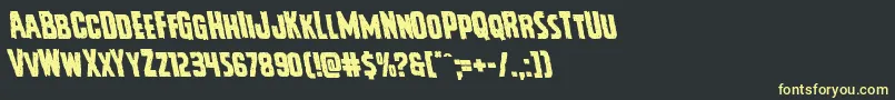 Vicioushungerleft Font – Yellow Fonts on Black Background
