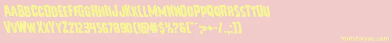 Vicioushungerleft Font – Yellow Fonts on Pink Background