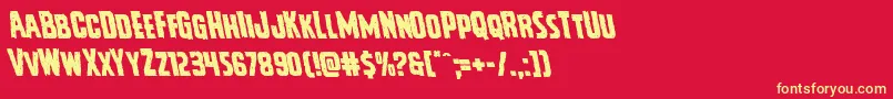 Vicioushungerleft Font – Yellow Fonts on Red Background