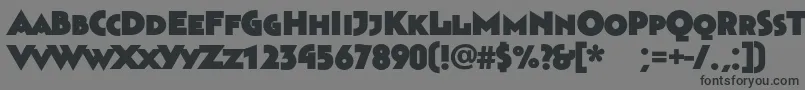 Bahnhofultra Font – Black Fonts on Gray Background