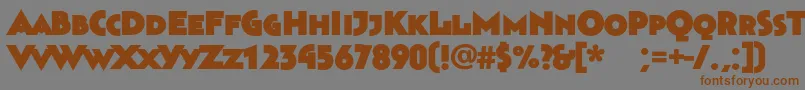 Bahnhofultra Font – Brown Fonts on Gray Background