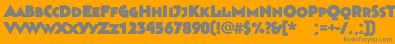 Bahnhofultra Font – Gray Fonts on Orange Background