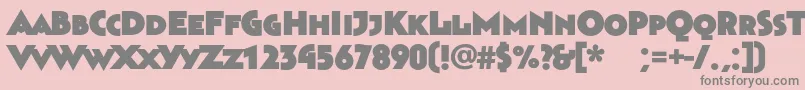 Bahnhofultra-Schriftart – Graue Schriften auf rosa Hintergrund