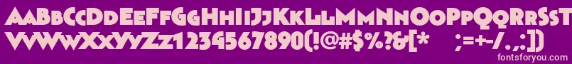 Bahnhofultra Font – Pink Fonts on Purple Background
