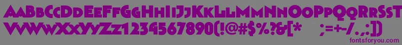 Bahnhofultra Font – Purple Fonts on Gray Background