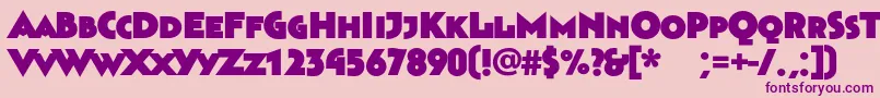Bahnhofultra Font – Purple Fonts on Pink Background