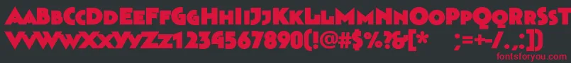Bahnhofultra Font – Red Fonts on Black Background