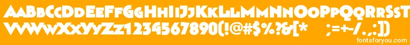 Bahnhofultra Font – White Fonts on Orange Background