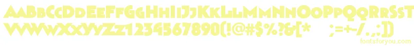 Bahnhofultra-Schriftart – Gelbe Schriften