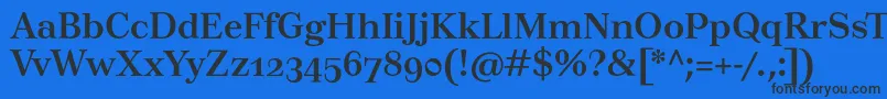 TusarosfBold Font – Black Fonts on Blue Background