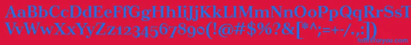 TusarosfBold Font – Blue Fonts on Red Background