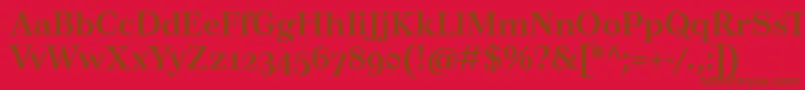 TusarosfBold Font – Brown Fonts on Red Background