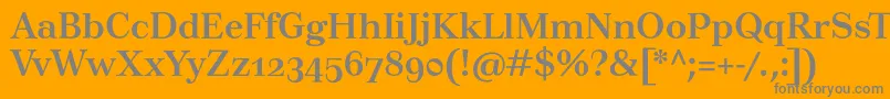 TusarosfBold Font – Gray Fonts on Orange Background