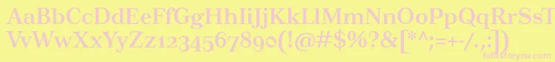 TusarosfBold Font – Pink Fonts on Yellow Background