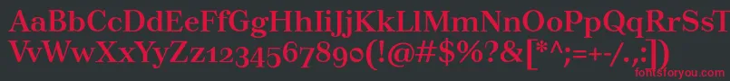TusarosfBold Font – Red Fonts on Black Background