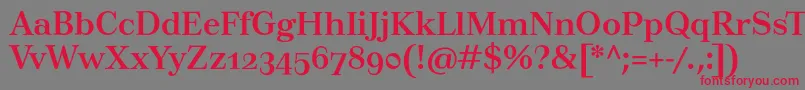 TusarosfBold Font – Red Fonts on Gray Background