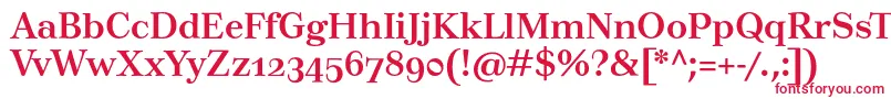 TusarosfBold Font – Red Fonts on White Background