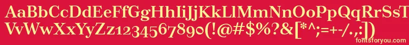 TusarosfBold Font – Yellow Fonts on Red Background