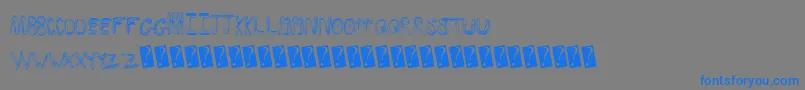 Swirlinsertion-Schriftart – Blaue Schriften auf grauem Hintergrund