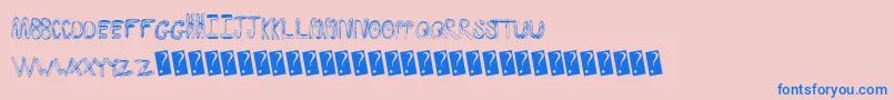 Swirlinsertion Font – Blue Fonts on Pink Background