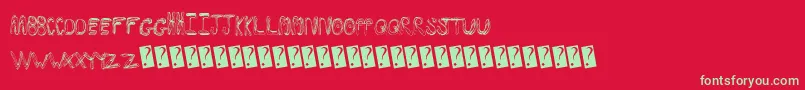 Swirlinsertion Font – Green Fonts on Red Background