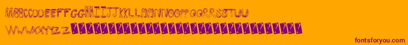 Swirlinsertion Font – Purple Fonts on Orange Background