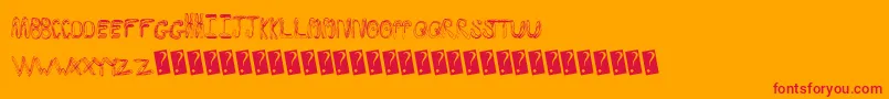 Swirlinsertion Font – Red Fonts on Orange Background