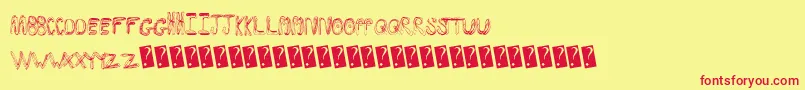 Swirlinsertion Font – Red Fonts on Yellow Background