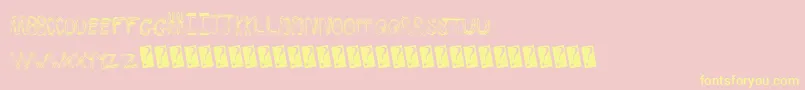 Swirlinsertion Font – Yellow Fonts on Pink Background