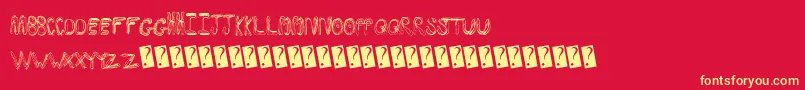 Swirlinsertion Font – Yellow Fonts on Red Background